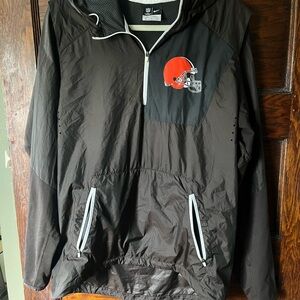 Nike Brown Windbreaker with Cleveland Browns Logo
